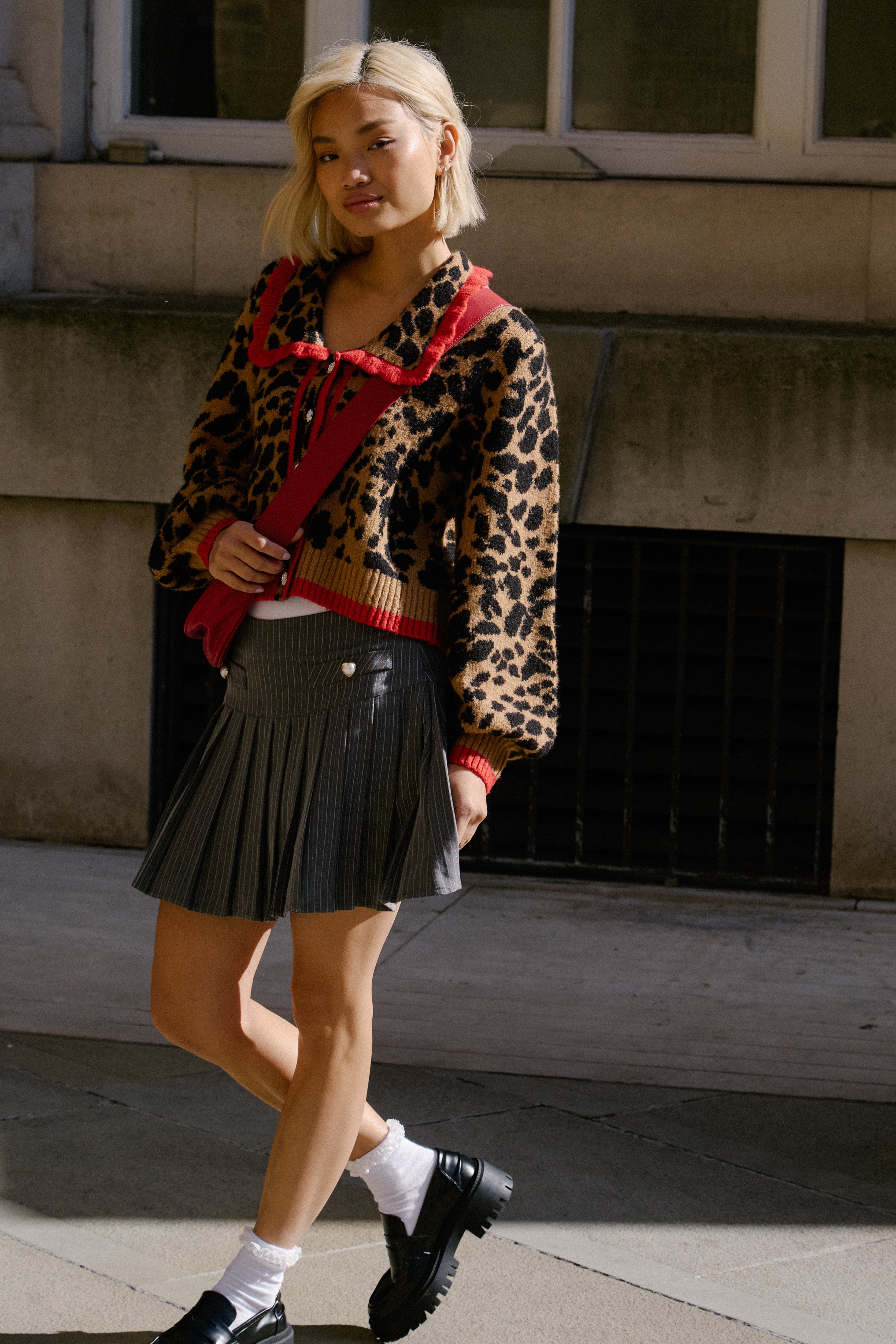 Blake Leopard Collar Cardigan