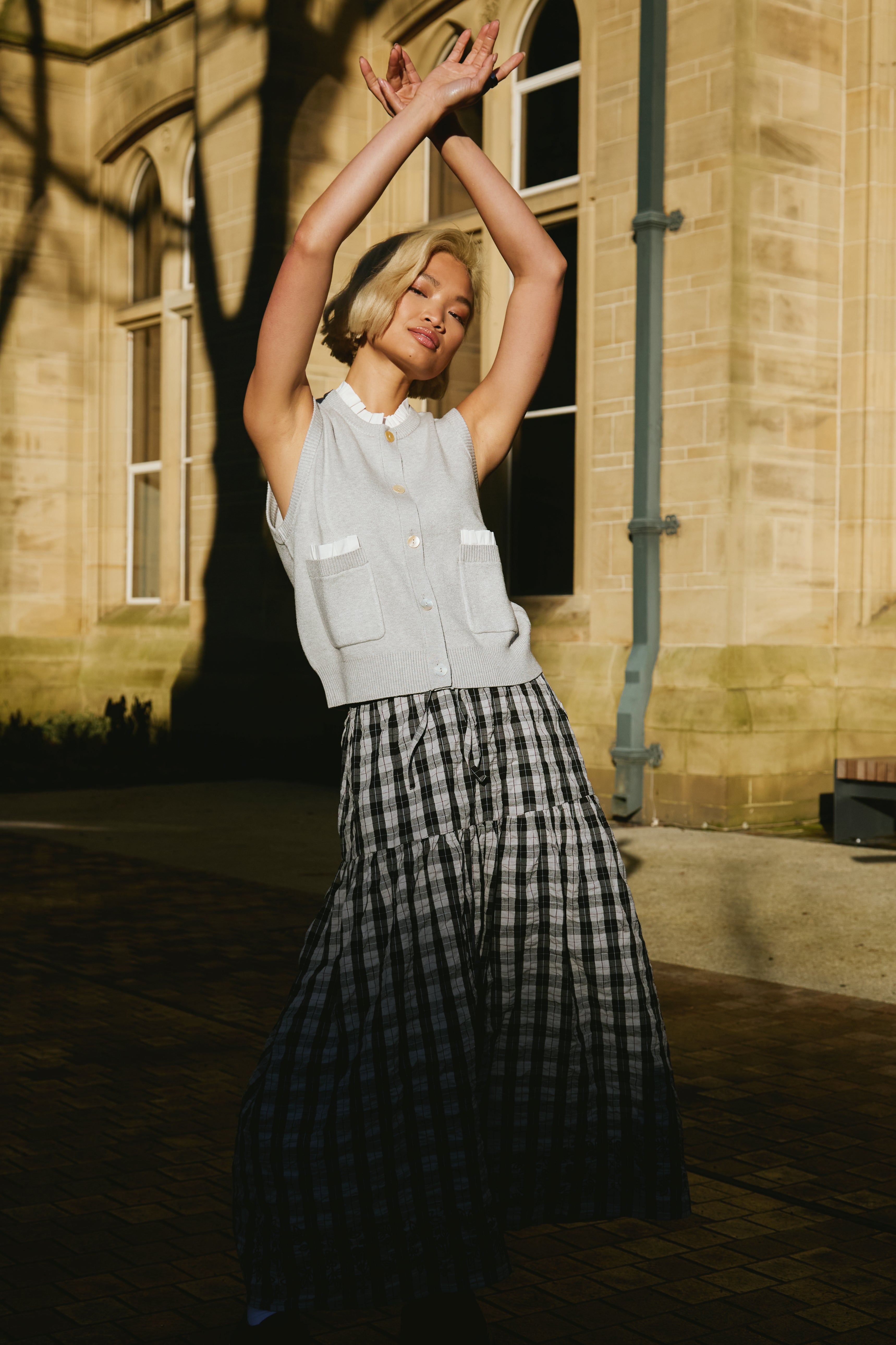 Ruthie Gingham Midaxi Skirt