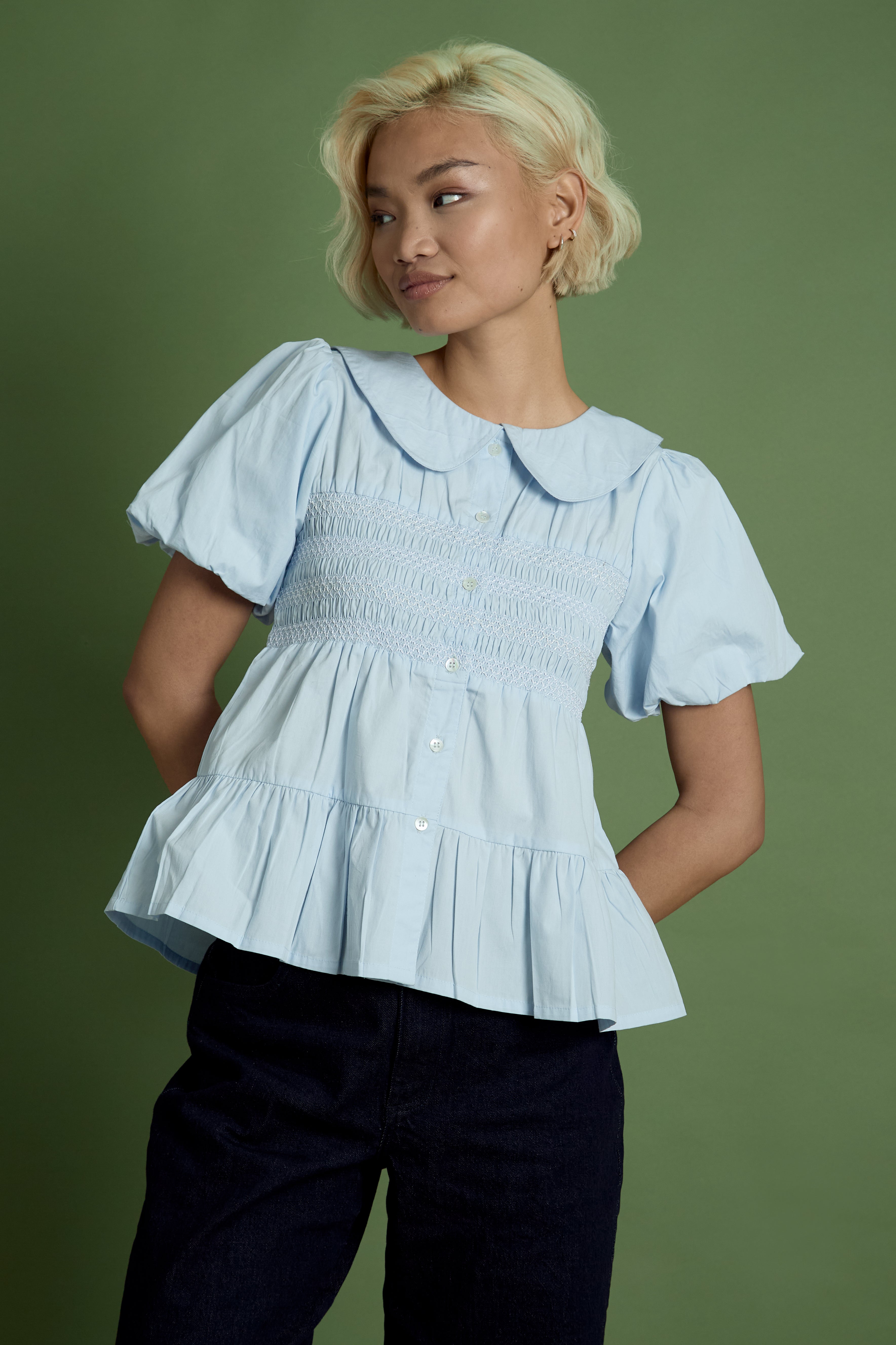 Mila Smock Puff Sleeve Blouse