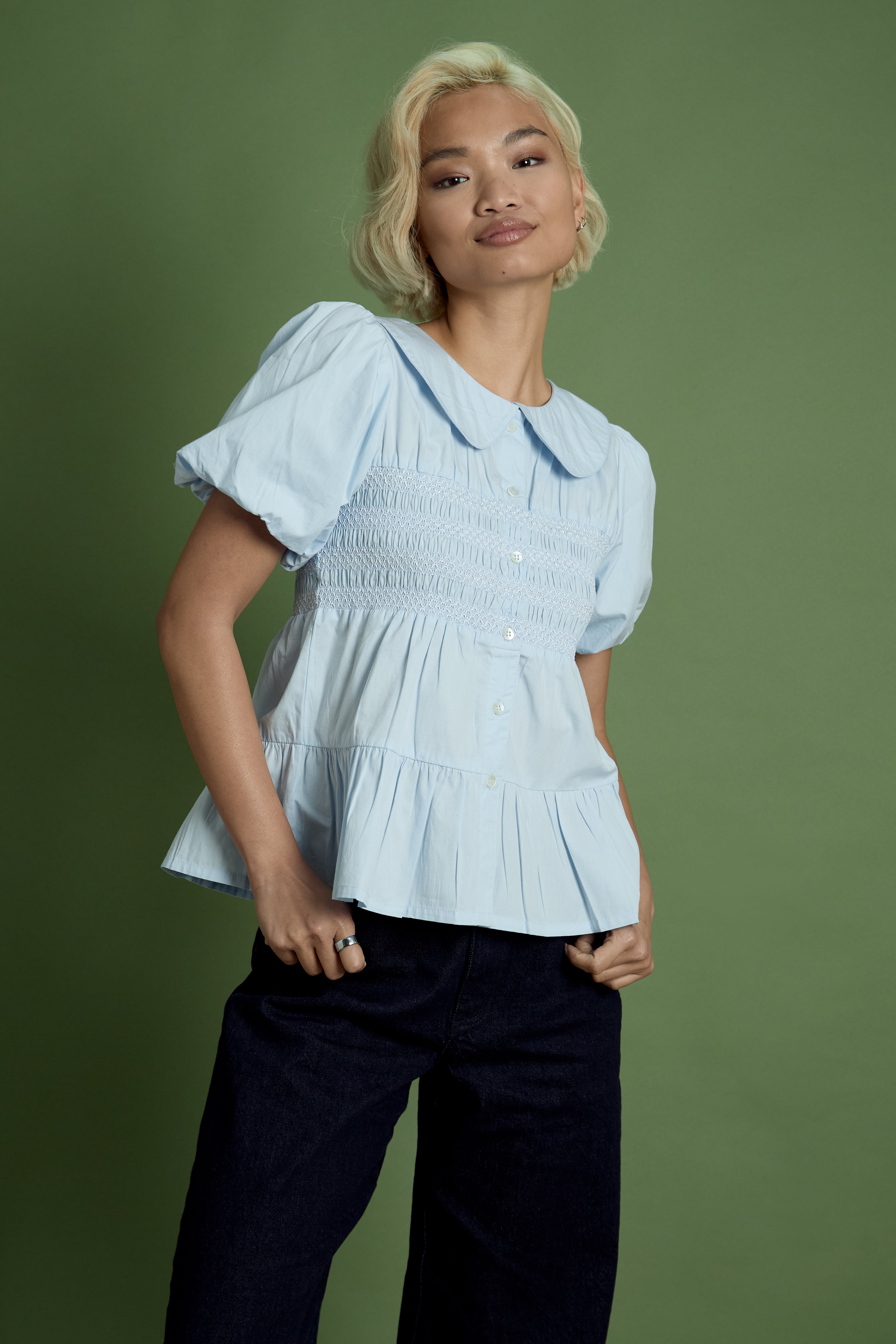 Mila Smock Puff Sleeve Blouse