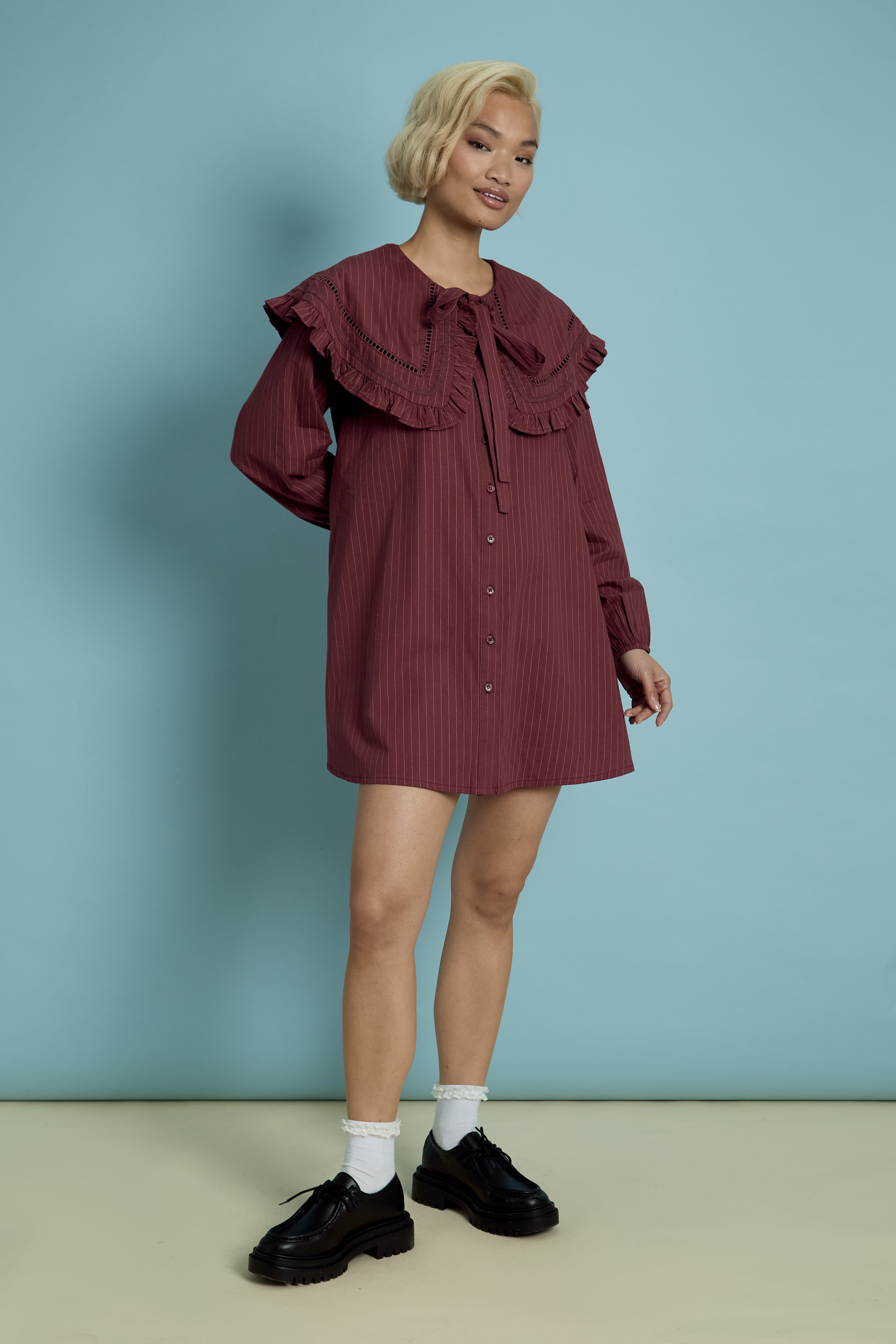 Bessie Pinstripe Shift Dress