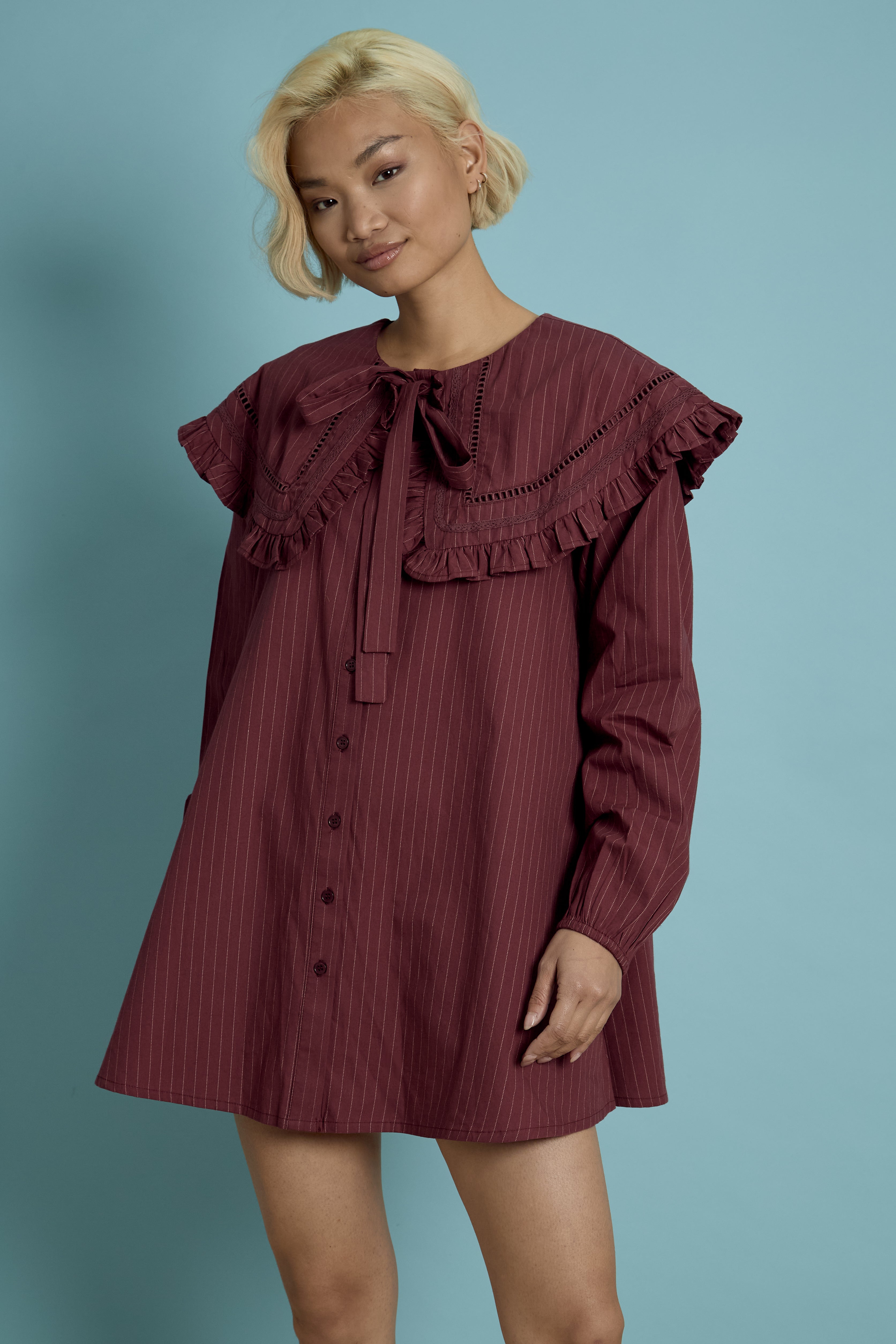 Bessie Pinstripe Shift Dress