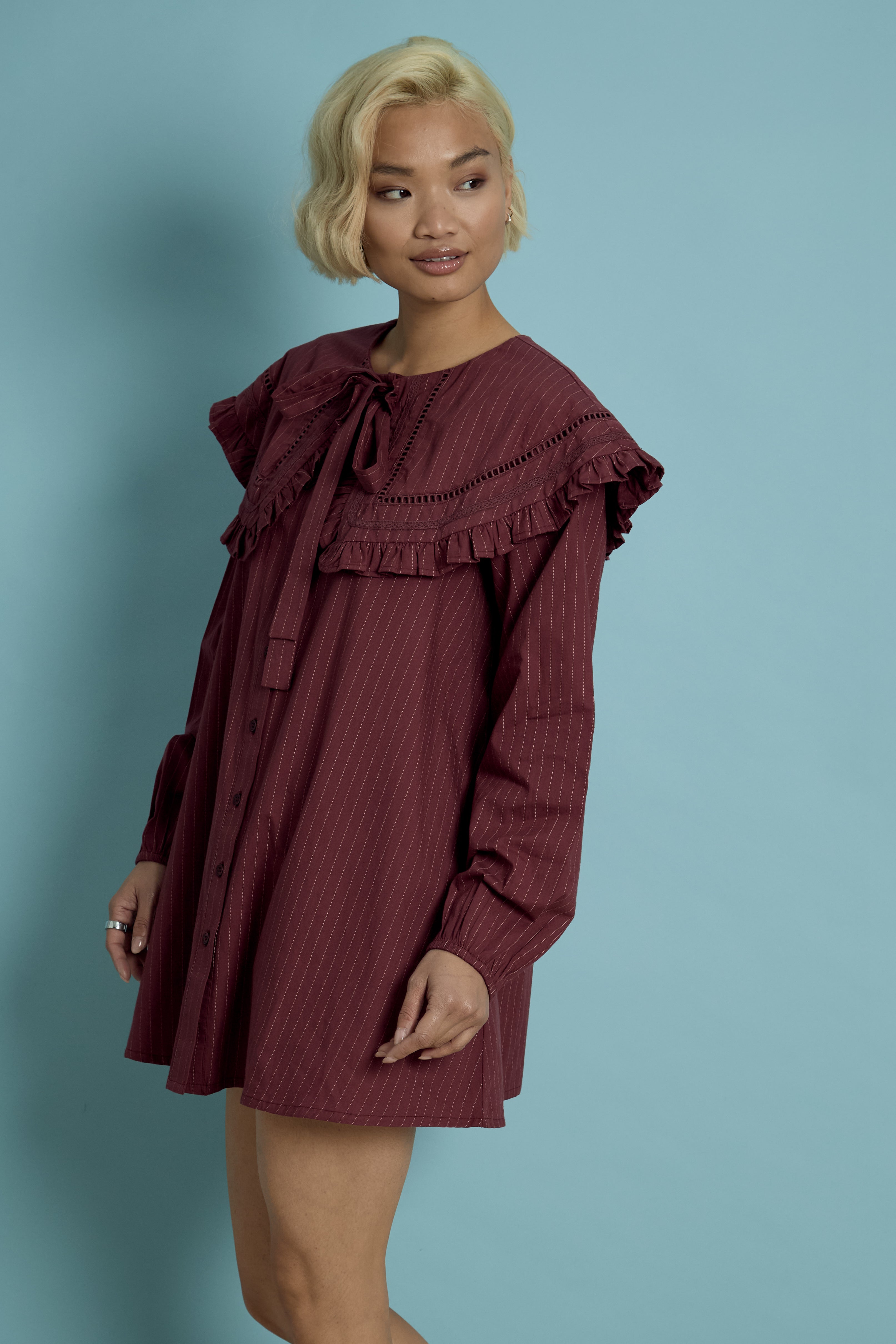 Bessie Pinstripe Shift Dress