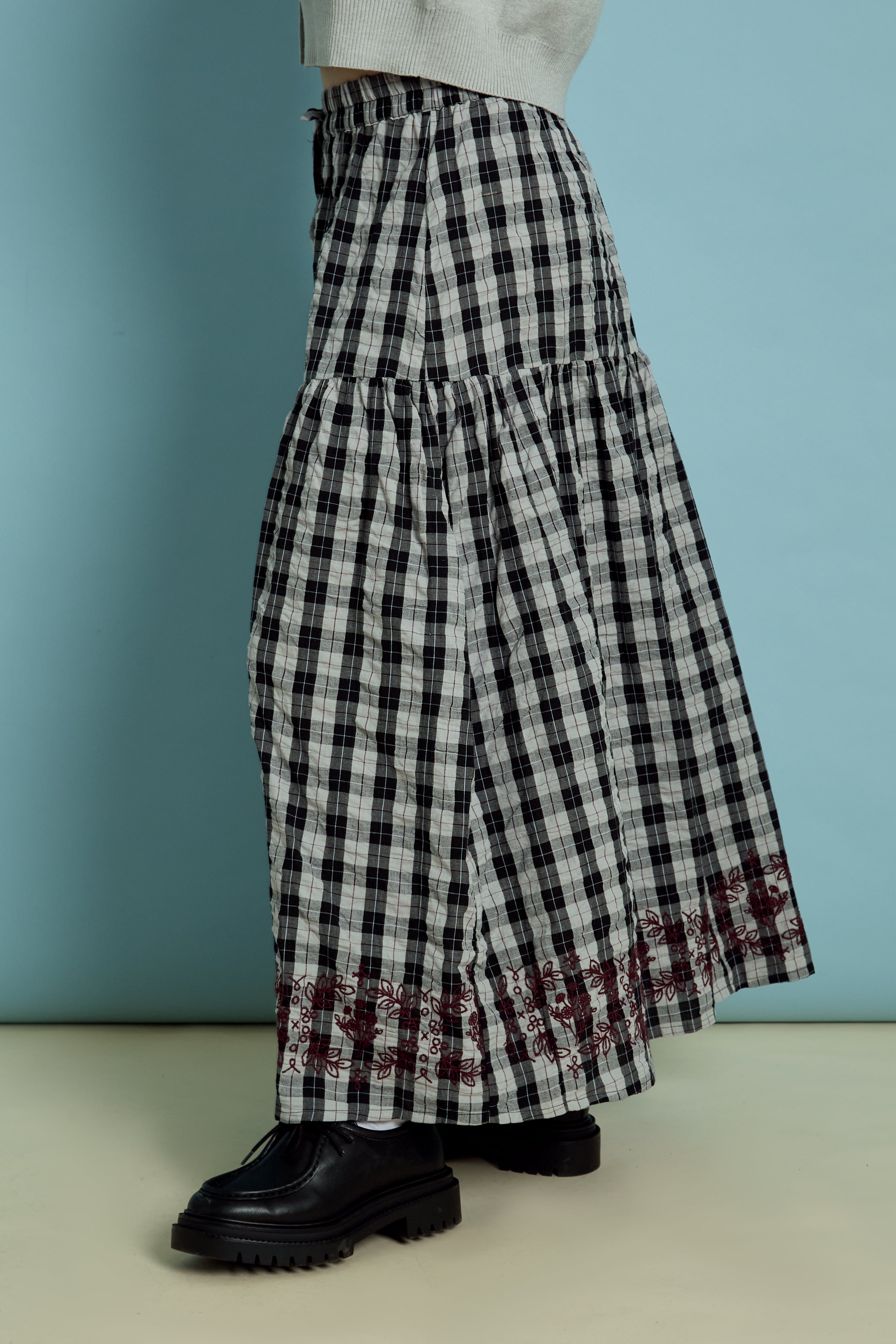 Ruthie Gingham Midaxi Skirt