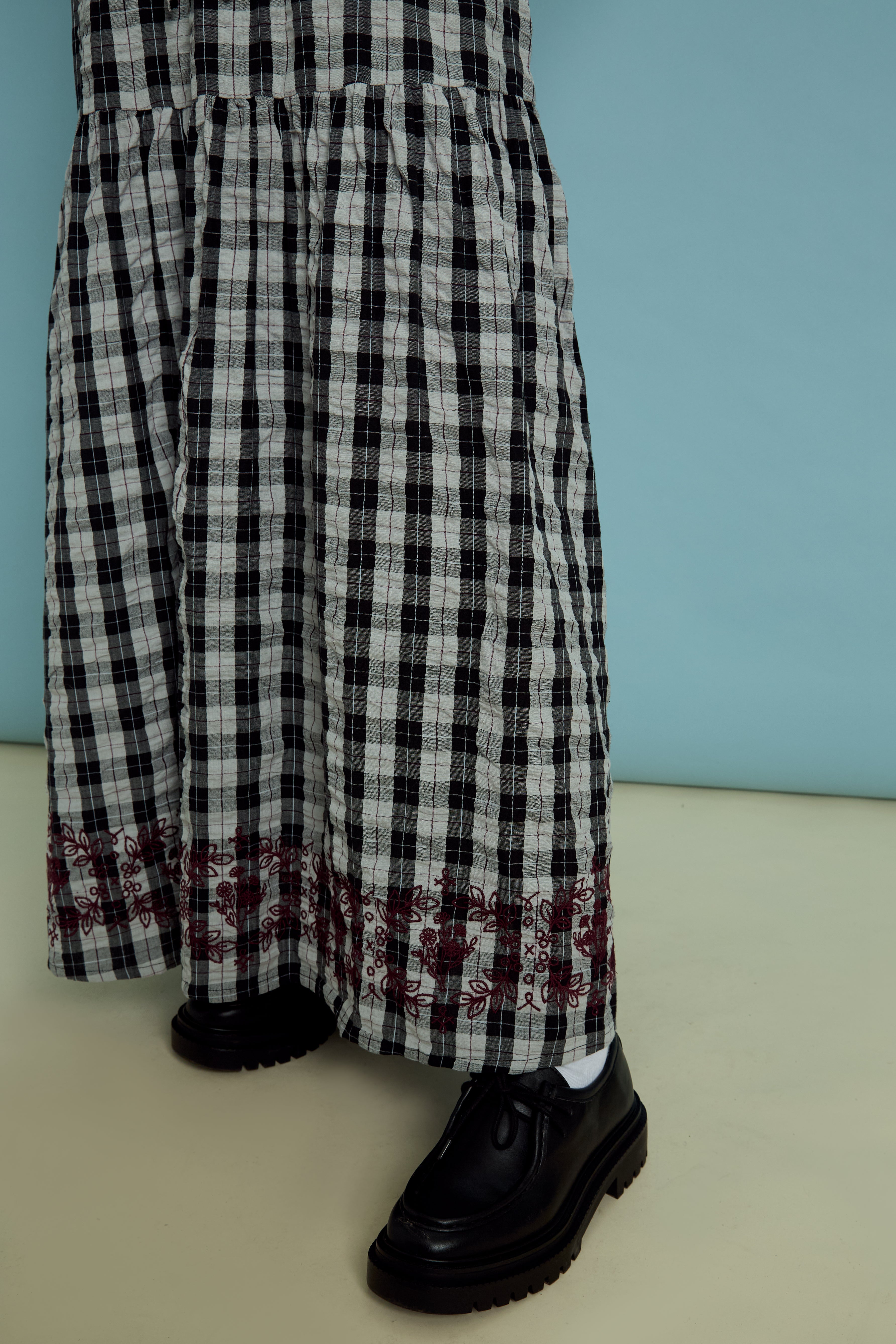 Ruthie Gingham Midaxi Skirt