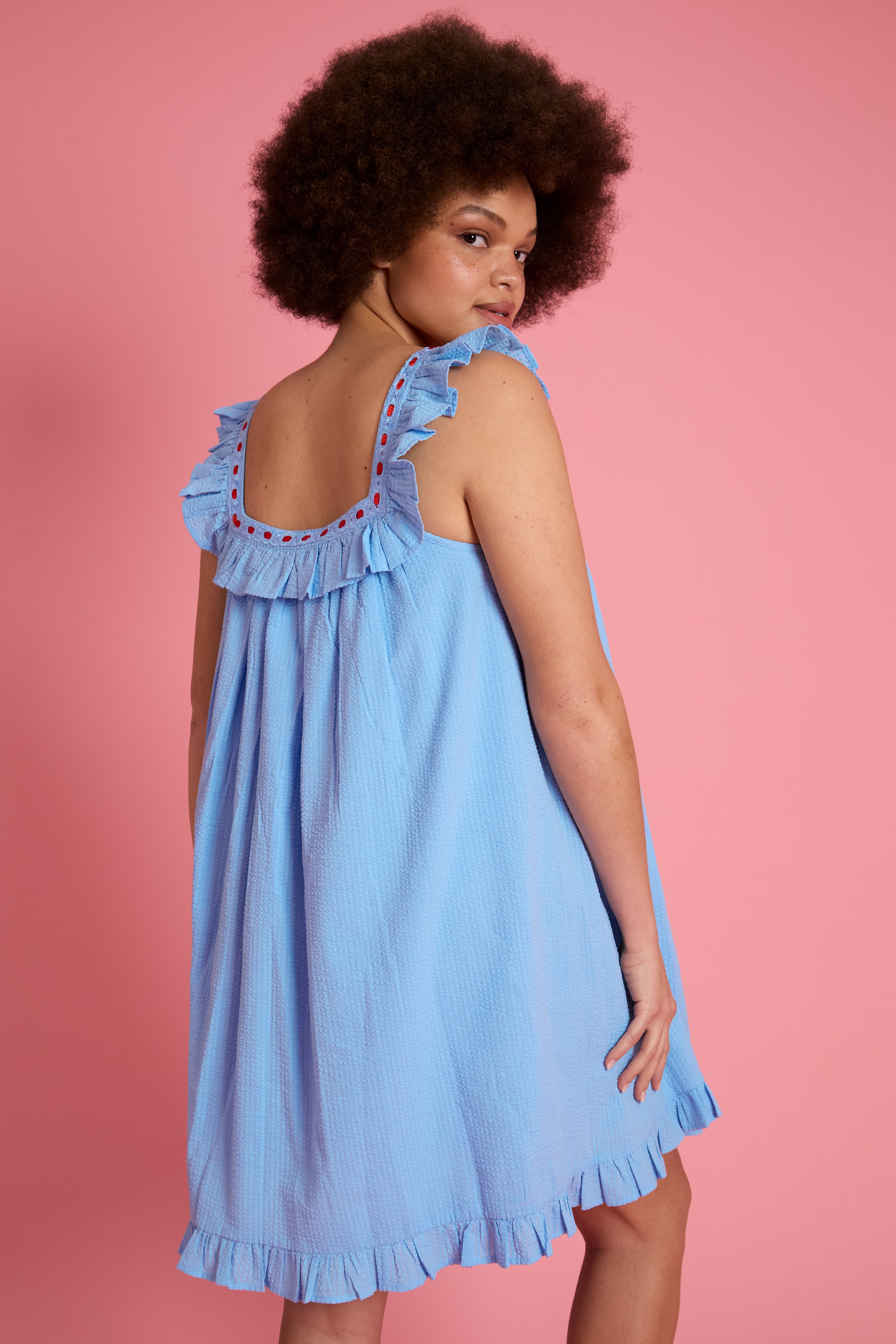 Dilly Bow Cami Smock Dress - Curve