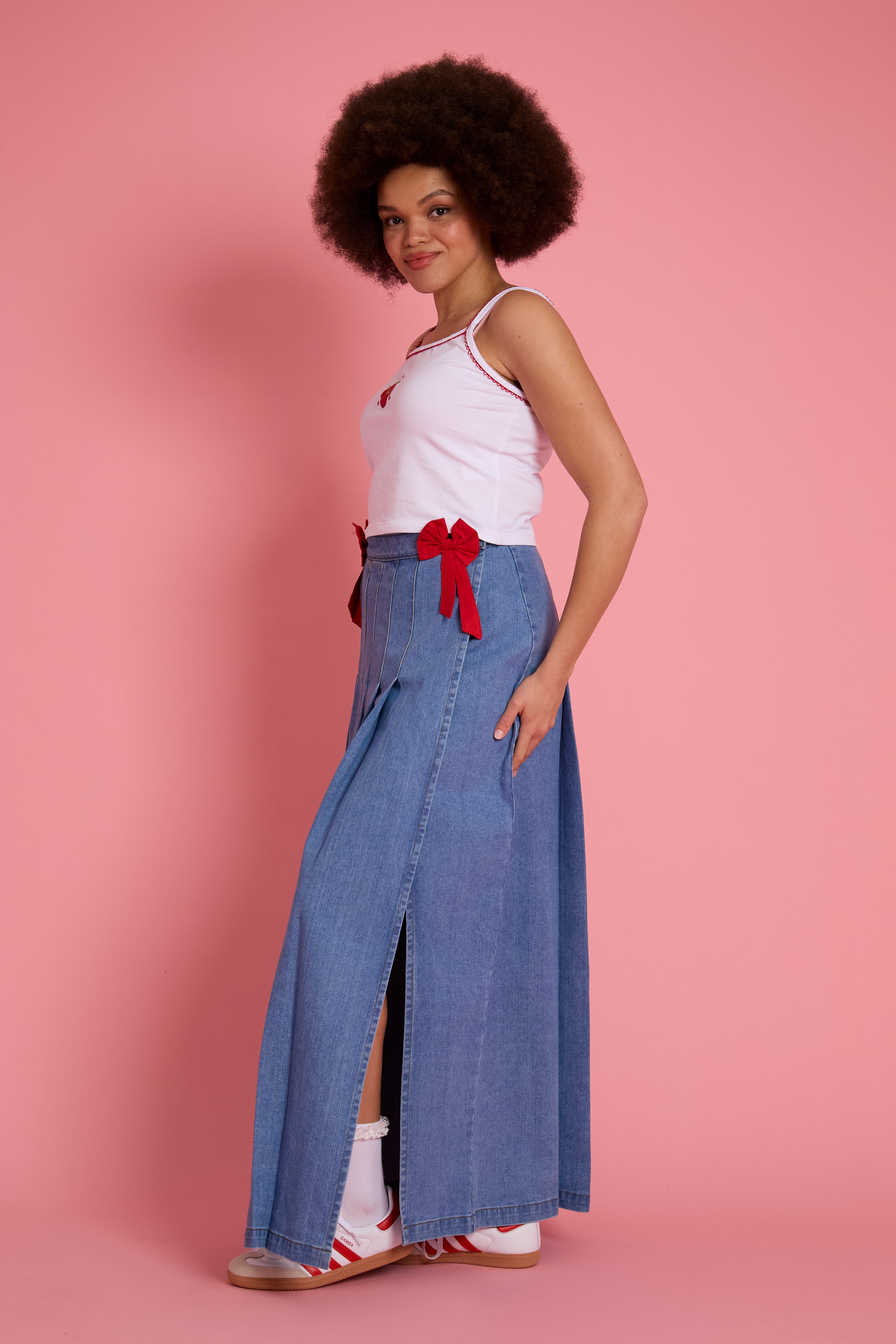 Beau Denim Skirt - Curve