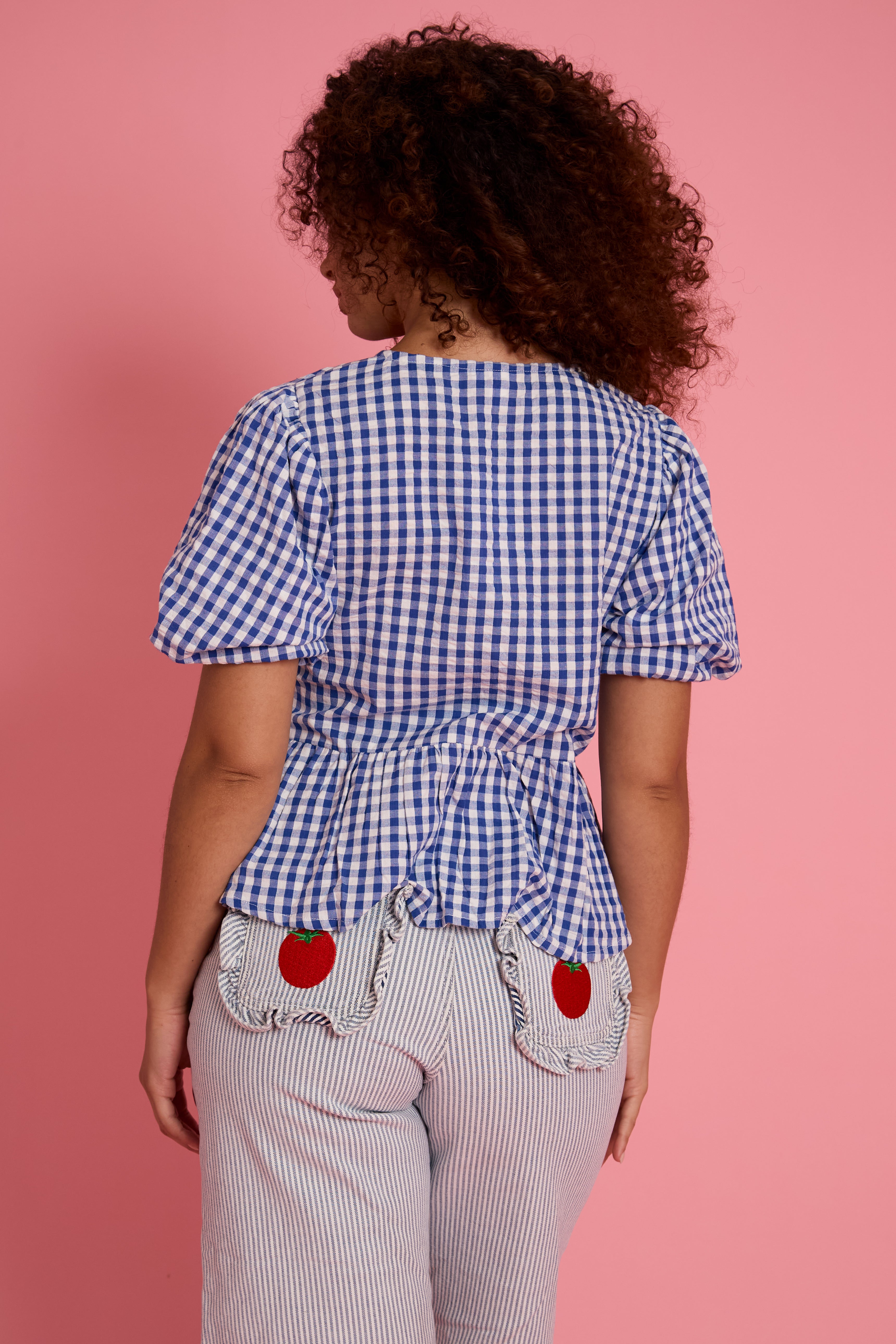 Lola Gingham Smock Blouse