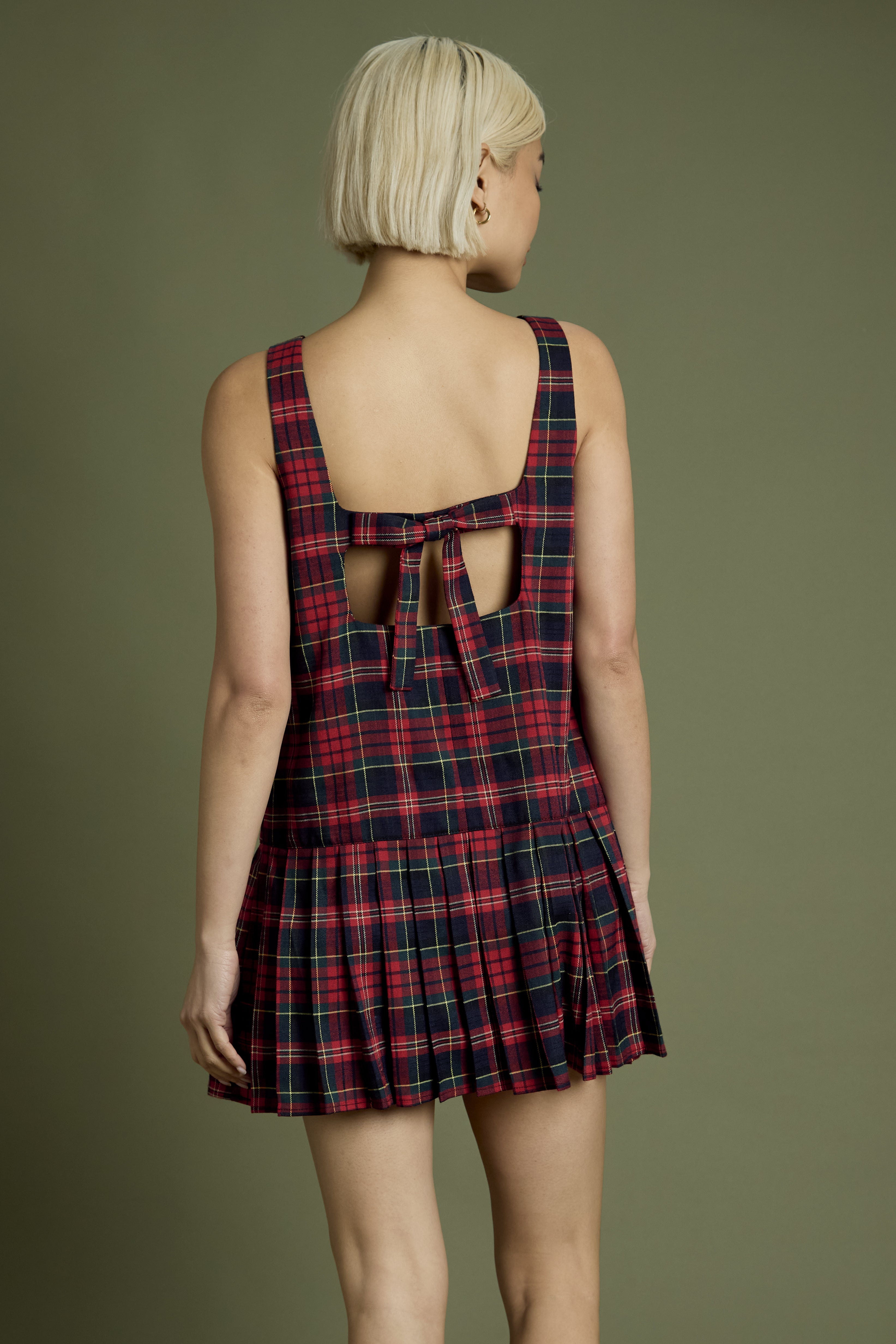 Dion Tartan Pinafore Dress