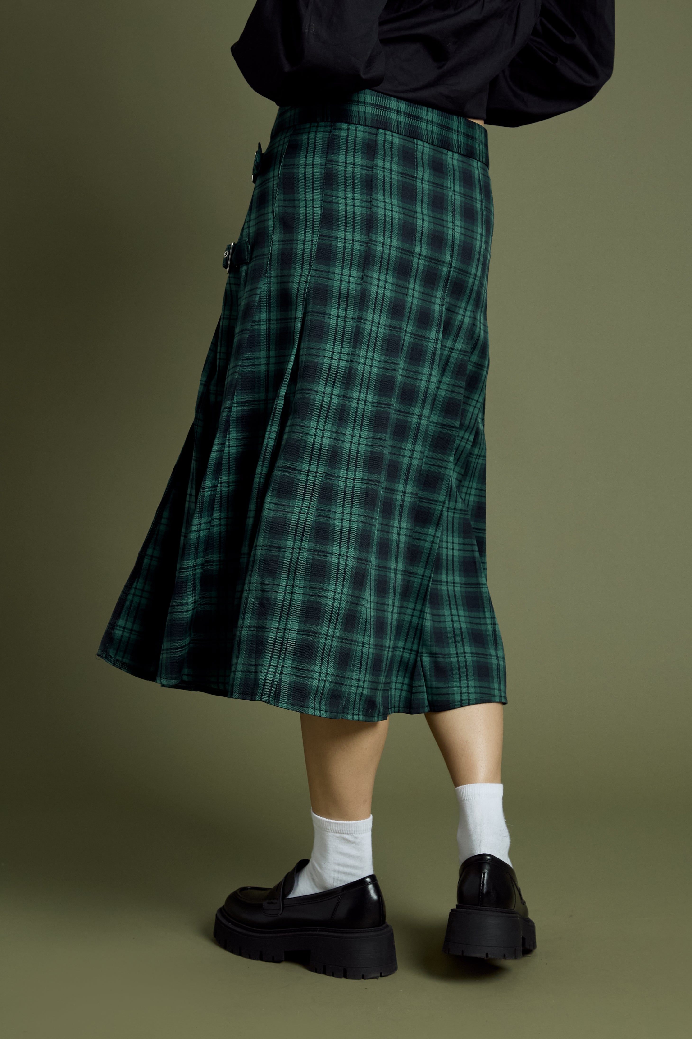 Jennifer Tartan Midi Kilt Skirt