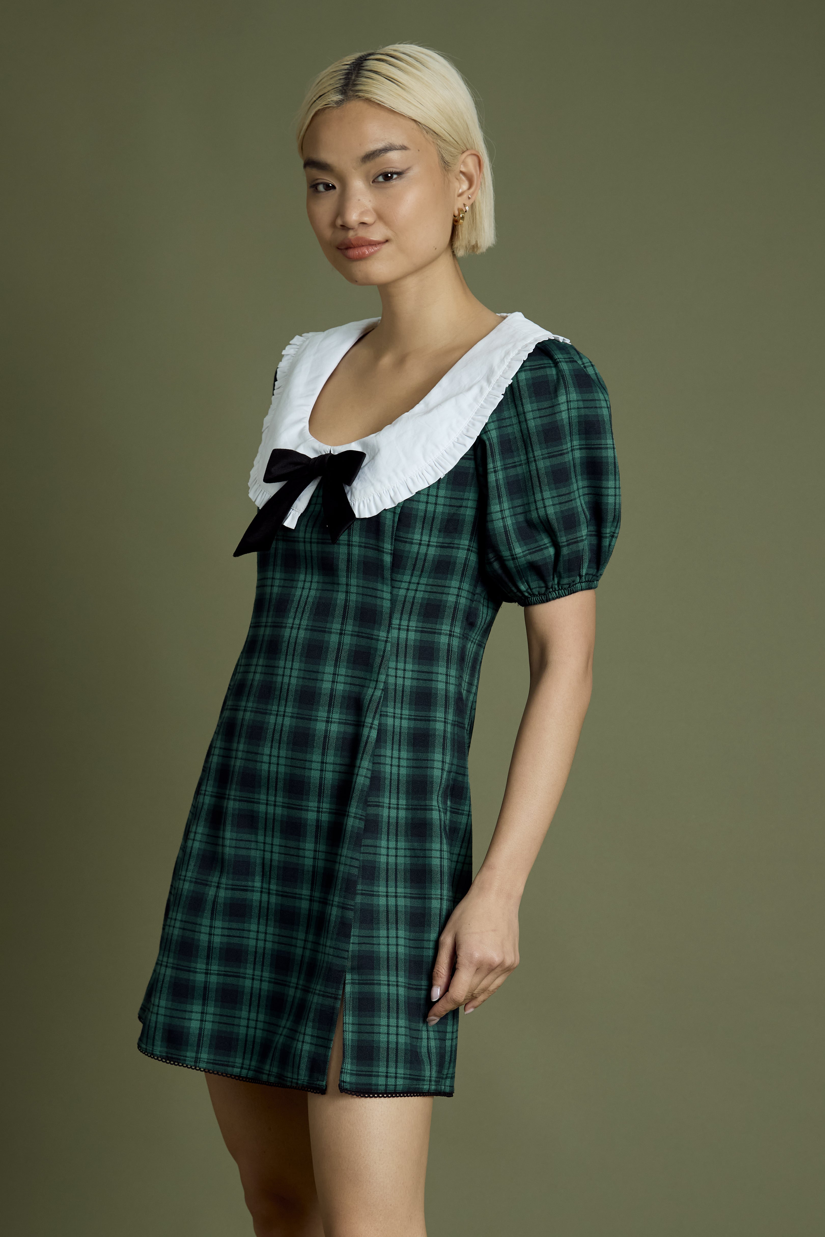 Macy Tartan Collar Dress