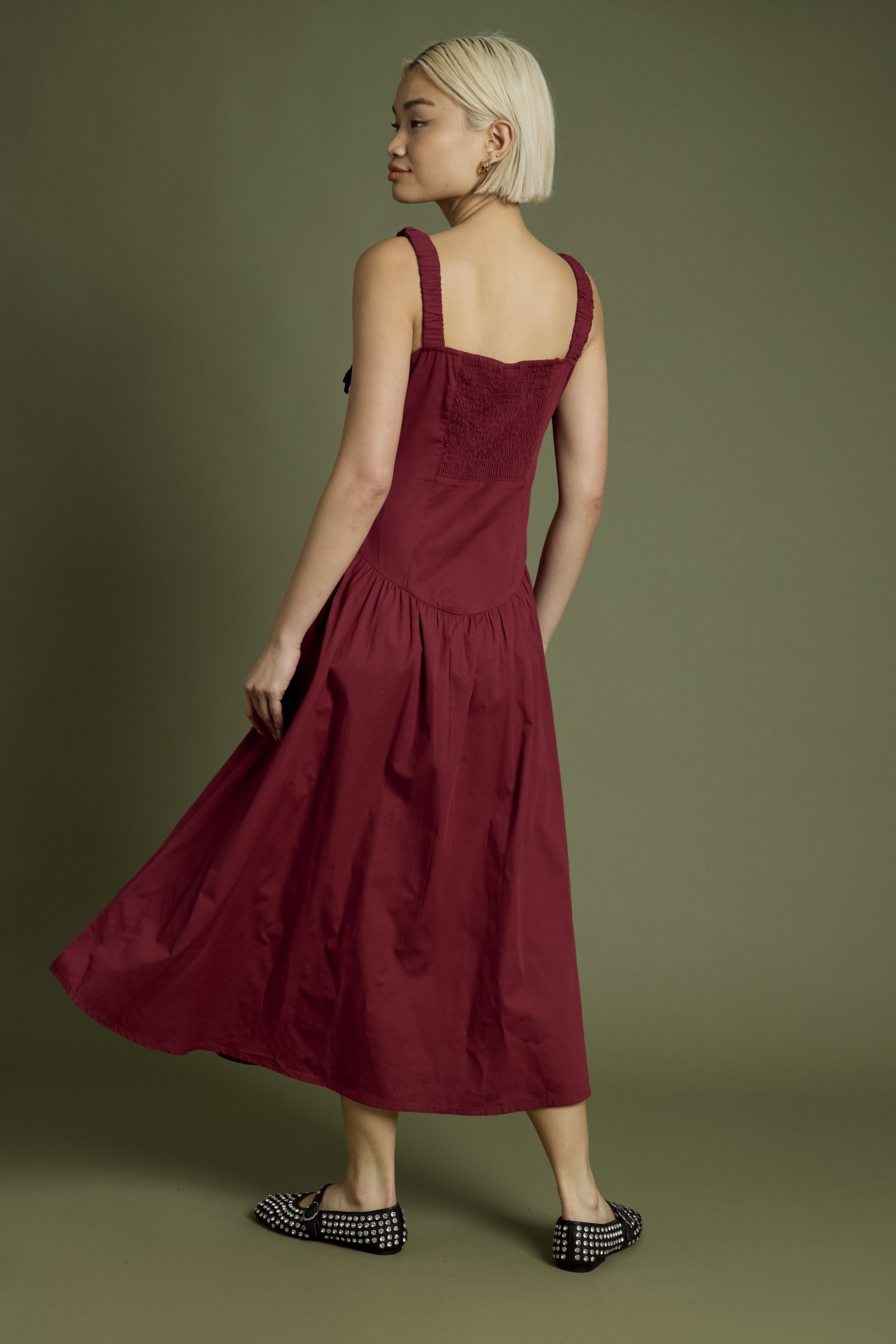 Isobella Velvet Bow Detail Dress